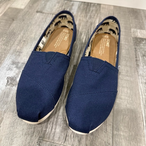 Toms Navy Blue Slip-On Shoes women’s 9.5 - Picture 3 of 9